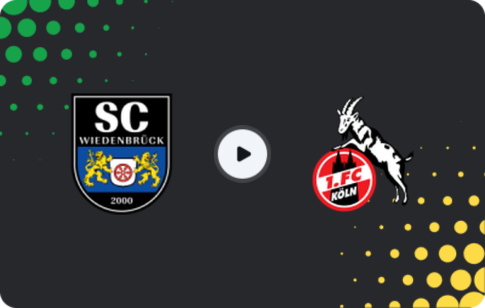 Where to watch Wiedenbrück — Köln II, Regionalliga - West, 25.01.2026