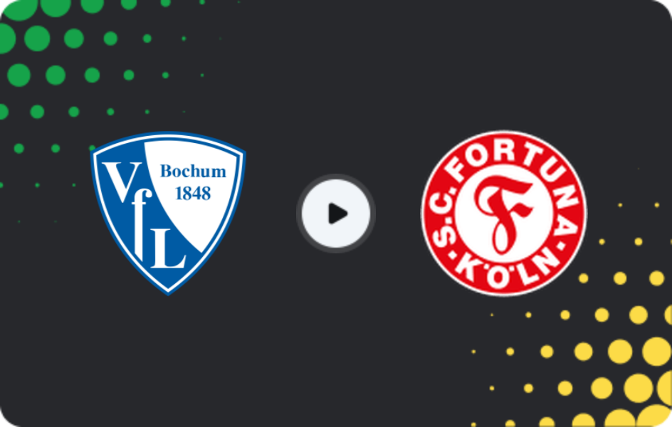 Where to watch Bochum II — Fortuna Köln, Regionalliga - West, 25.01.2026