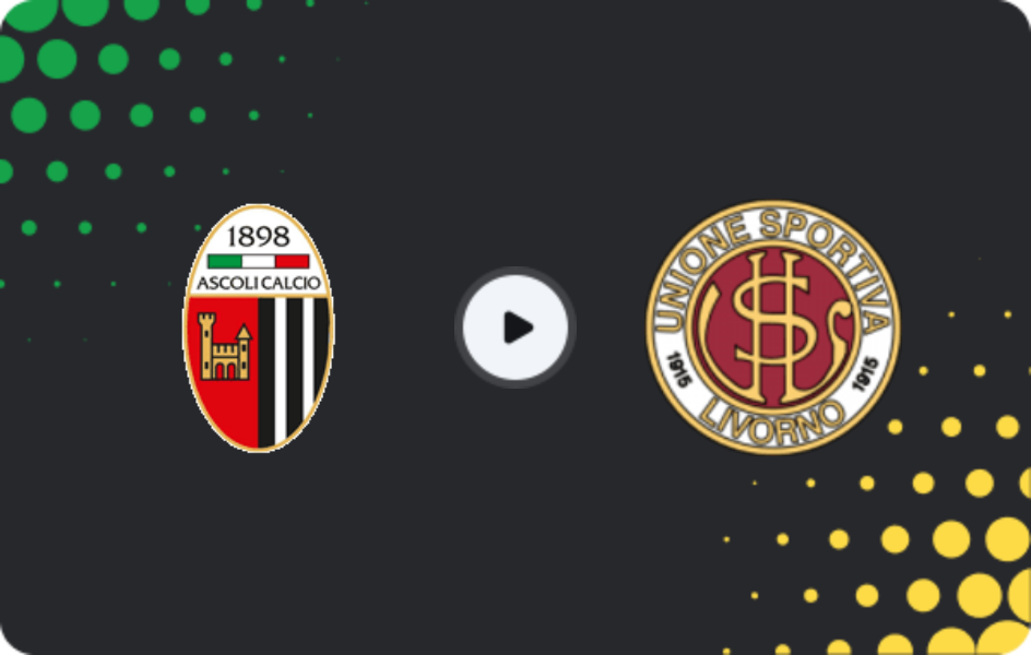 Where to watch Ascoli — Livorno, Serie C - Girone B, 30.01.2026
