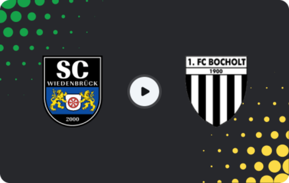 Where to watch Wiedenbrück — FC Bocholt, Regionalliga - West, 31.01.2026