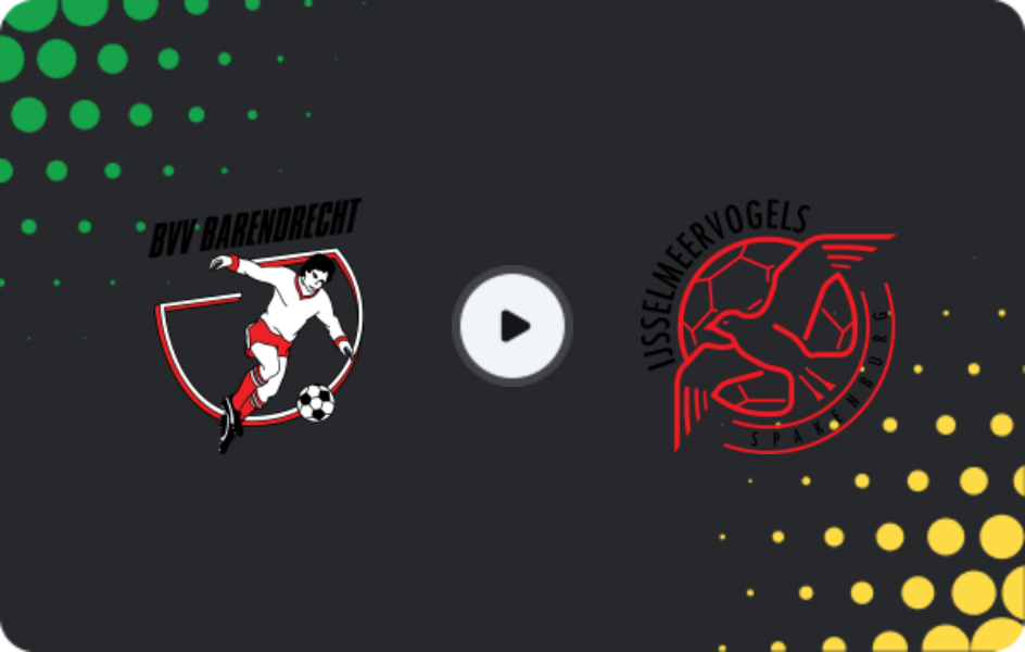 Where to watch Barendrecht — Ijsselmeervogels, Tweede Divisie, 31.01.2026