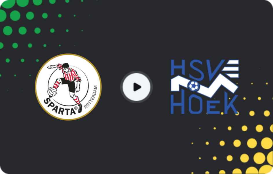 Where to watch Sparta Rotterdam II — Hoek, Tweede Divisie, 31.01.2026