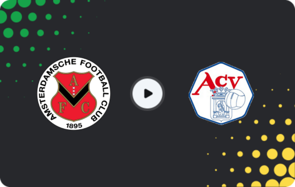 Where to watch AFC Amsterdam — ACV, Tweede Divisie, 31.01.2026