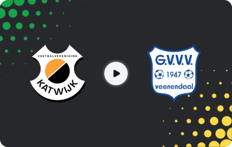 Where to watch Katwijk — GVVV Veenendaal, Tweede Divisie, 31.01.2026