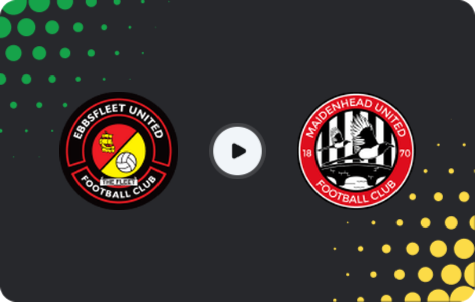 Where to watch Ebbsfleet United — Maidenhead, National League - South, 31.01.2026