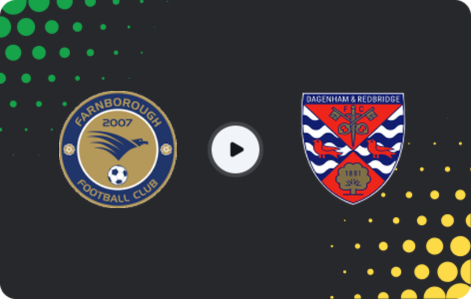 Where to watch Farnborough — Dagenham & Redbridge, National League - South, 31.01.2026