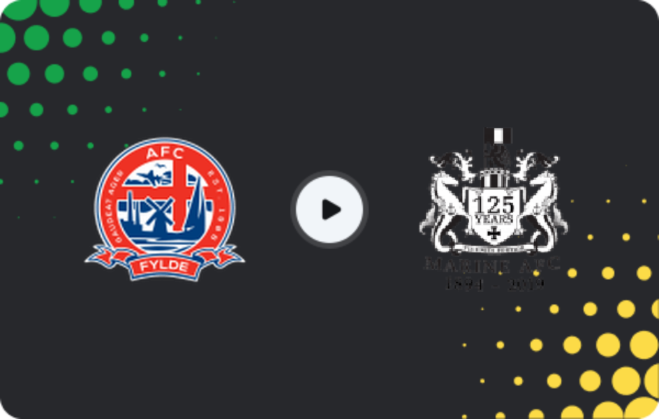 Where to watch AFC Fylde — Marine, National League - North, 31.01.2026