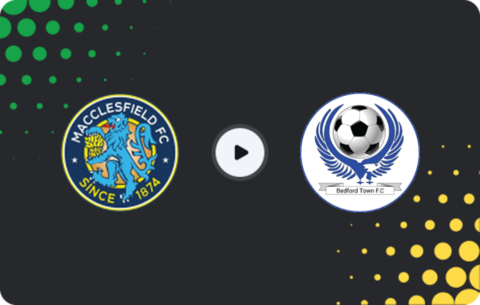 Where to watch Macclesfield — Bedford Town, National League - North, 31.01.2026