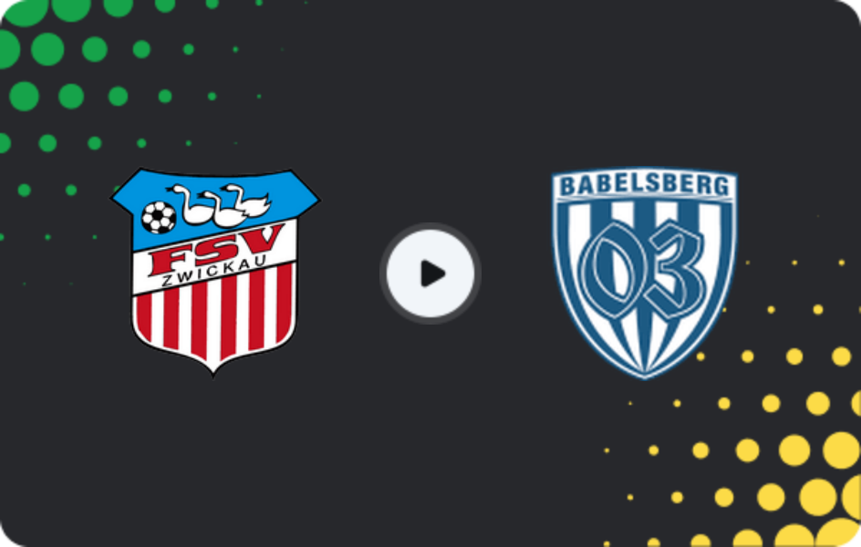 Where to watch FSV Zwickau — SV Babelsberg 03, Regionalliga - Nordost, 01.02.2026