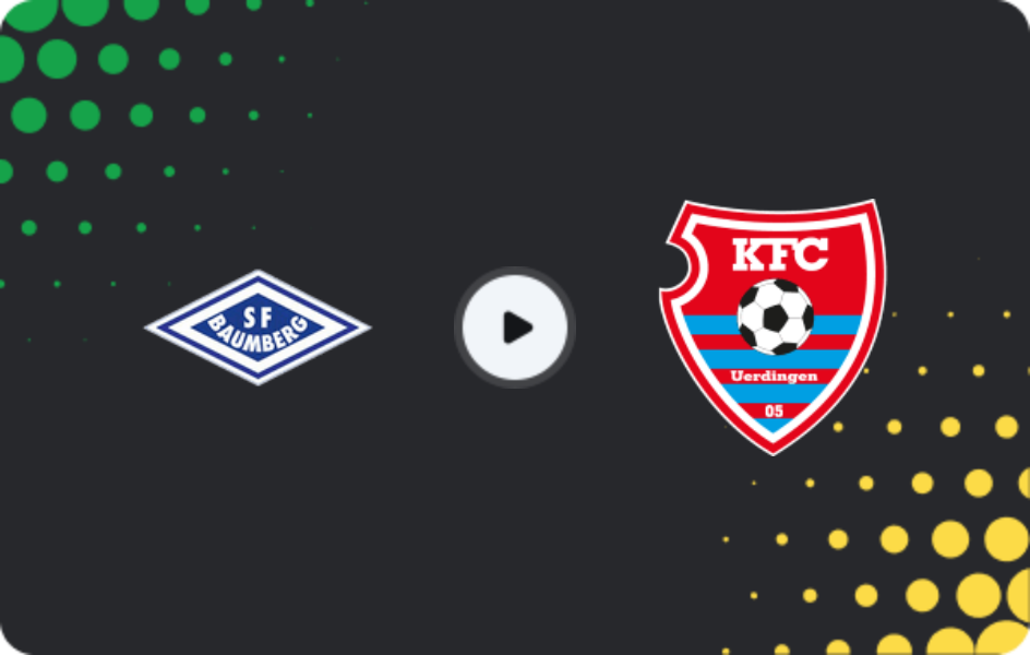 Where to watch SF Baumberg — KFC Uerdingen 05, Oberliga - Niederrhein, 01.02.2026