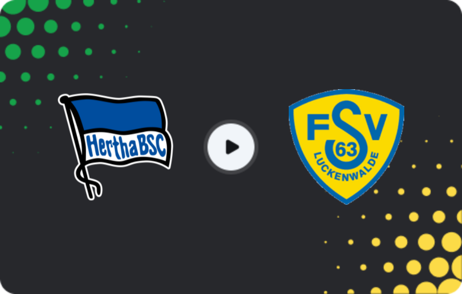 Where to watch Hertha II — Luckenwalde, Friendlies Clubs, 10.01.2026