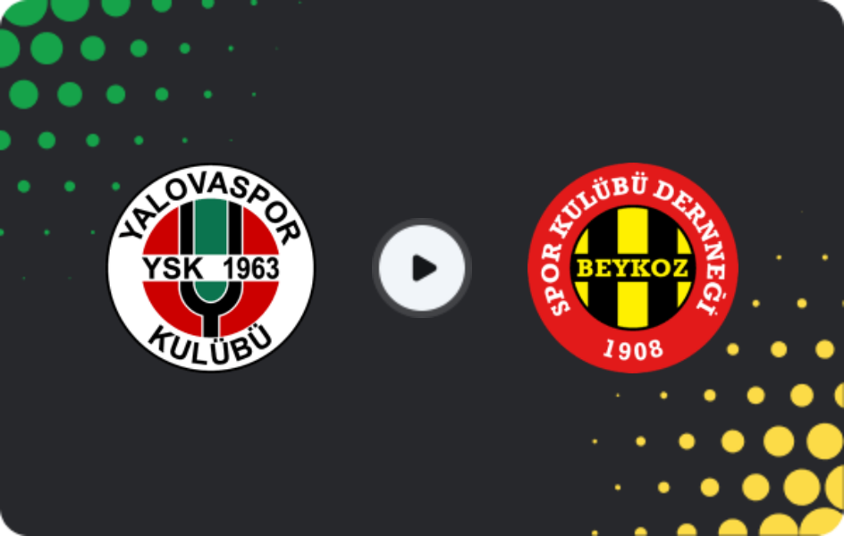 Where to watch Yalova Yeşilovaspor — Beykoz İshaklıspor, 3. Lig - Group 1, 10.01.2026