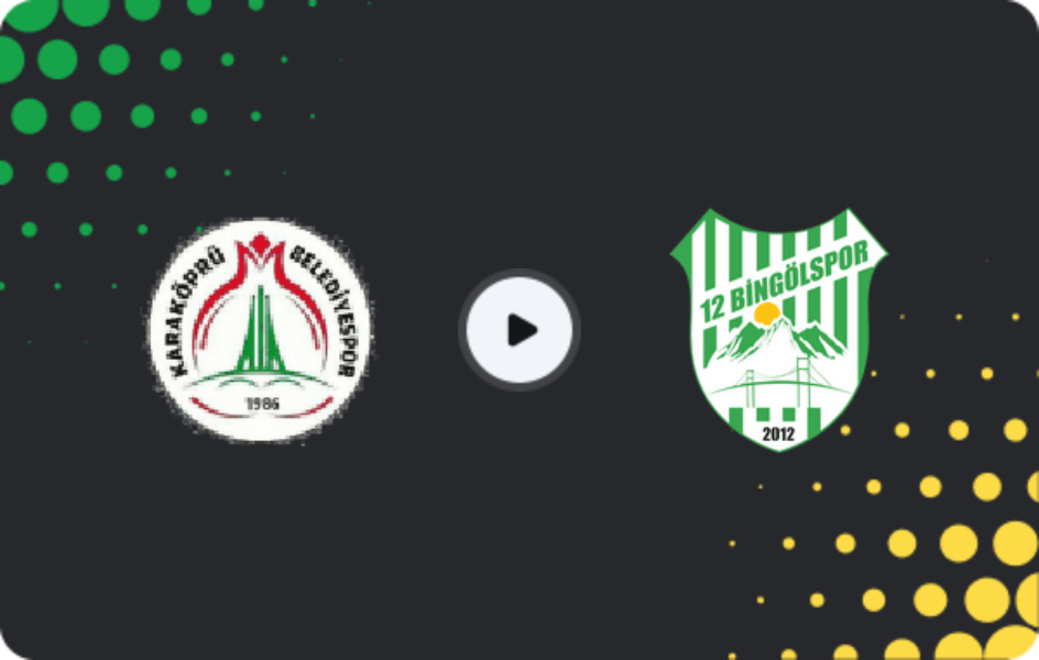 Where to watch Karaköprü Belediyespor — 12 Bingölspor, 3. Lig - Group 2, 11.01.2026
