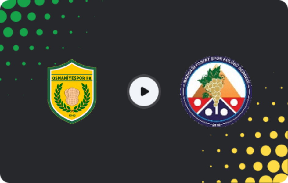Where to watch Osmaniyespor — Mazıdağı Fosfatspor, 3. Lig - Group 2, 11.01.2026