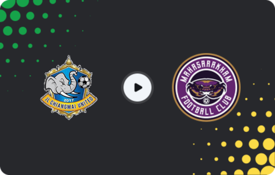 Where to watch Chiangmai United — Mahasarakham United, League 2, 11.01.2026