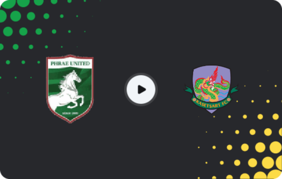 Where to watch Phrae United — Kasetsart FC, League 2, 17.01.2026