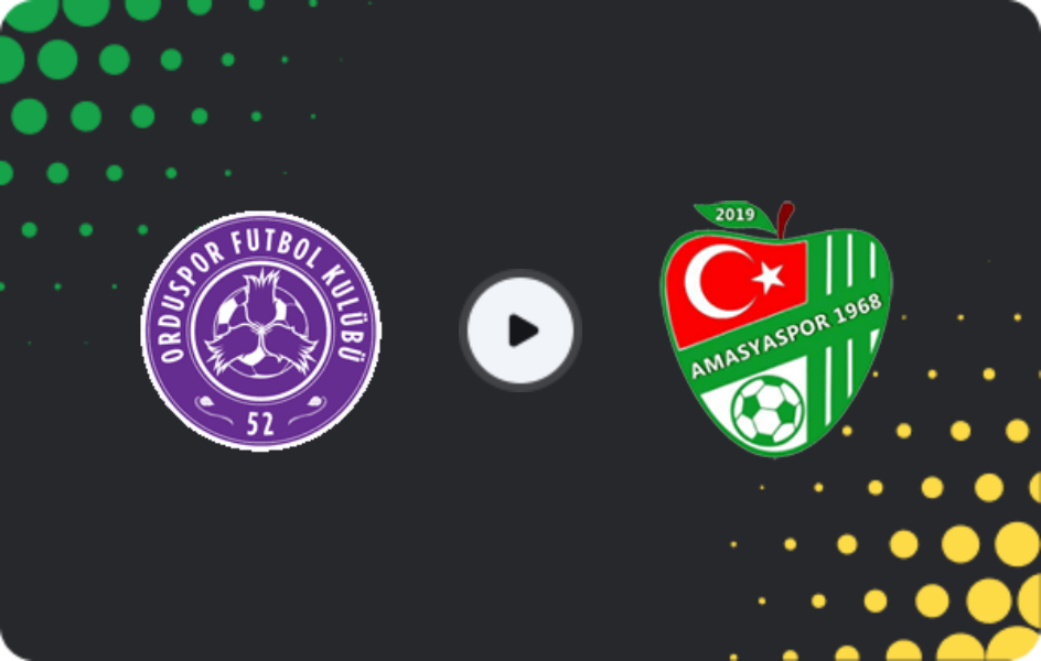 Where to watch Yeni Orduspor — Amasyaspor 1968, 3. Lig - Group 3, 17.01.2026
