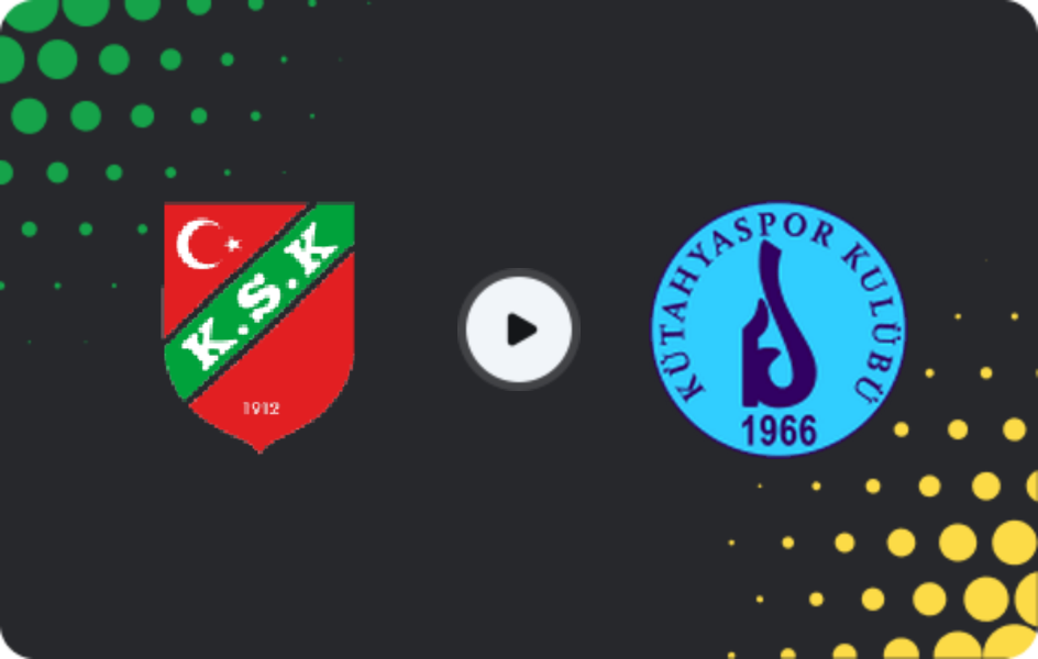 Where to watch Karşıyaka — Kütahyaspor, 3. Lig - Group 4, 17.01.2026