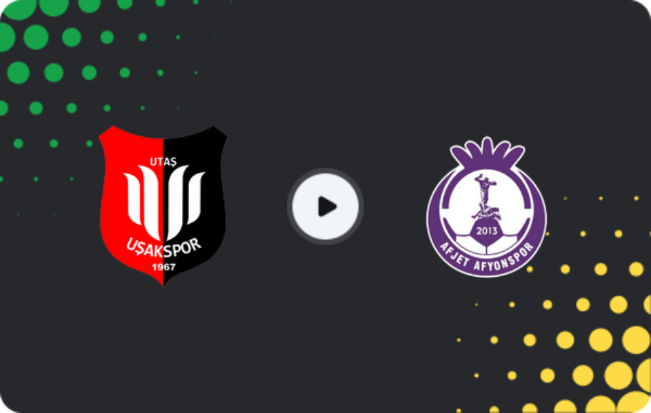 Where to watch Utaş Uşakspor — Afjet Afyonspor, 3. Lig - Group 4, 18.01.2026