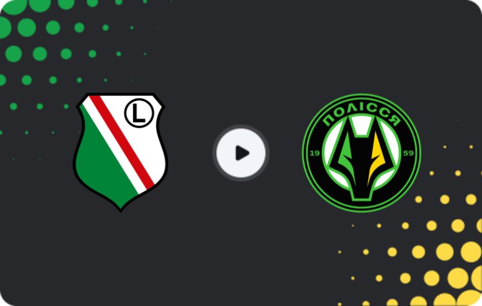 Where to watch Legia Warszawa — Polissya, Friendlies Clubs, 19.01.2026