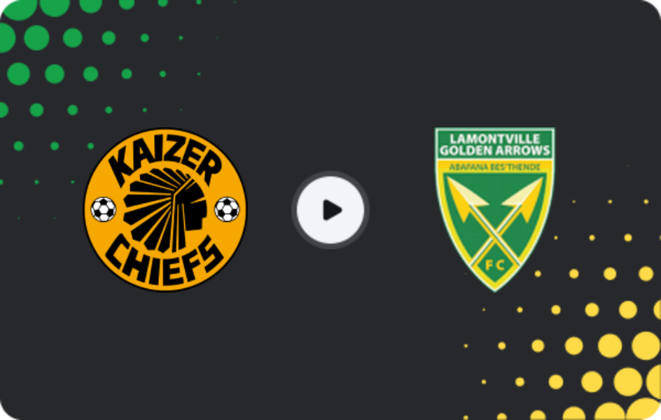 Where to watch Kaizer Chiefs — Golden Arrows, Premiership, 20.01.2026