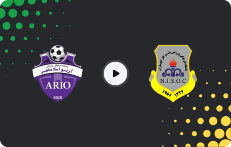 Where to watch Ario Eslamshahr — Naft Gachsaran, Azadegan League, 21.01.2026