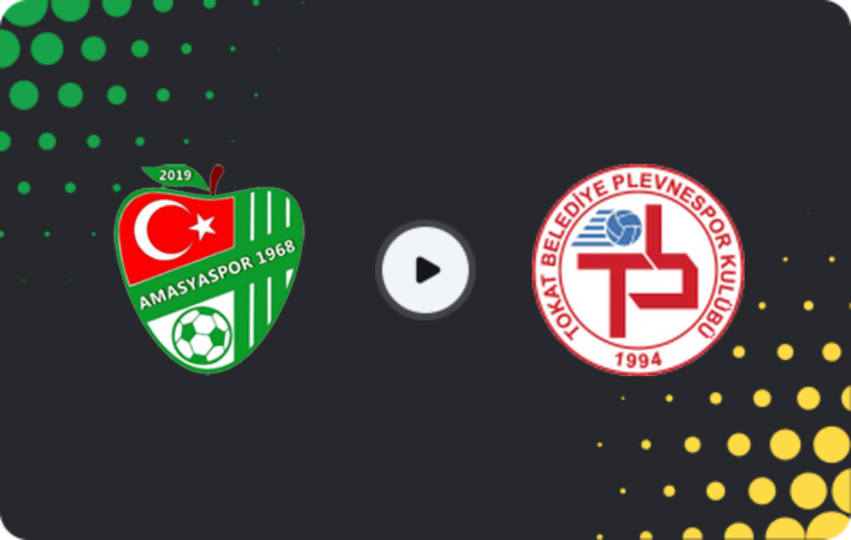 Where to watch Amasyaspor 1968 — Tokat Bld Plevnespor, 3. Lig - Group 3, 25.01.2026