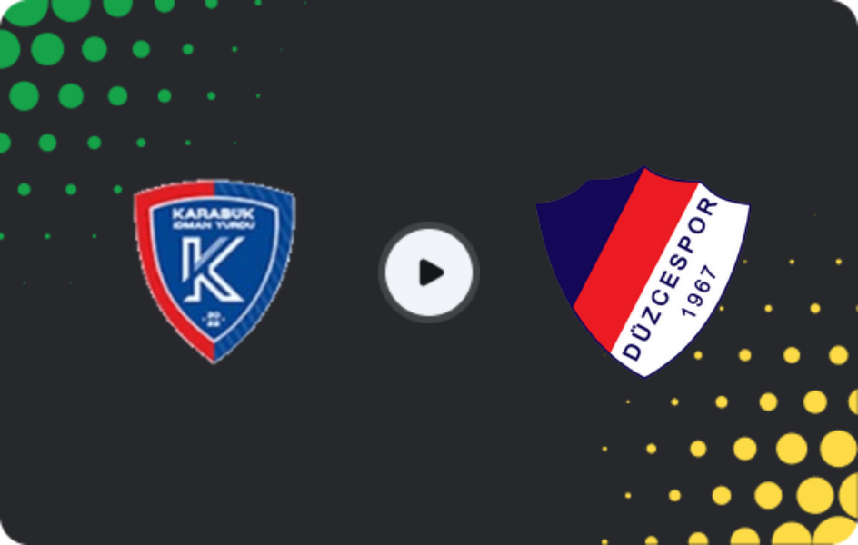 Where to watch Karabük İdman Yurdu — Düzcespor, 3. Lig - Group 3, 25.01.2026