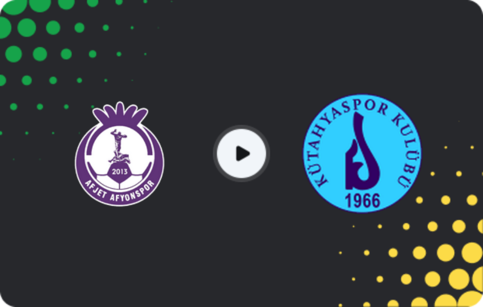Where to watch Afjet Afyonspor — Kütahyaspor, 3. Lig - Group 4, 25.01.2026
