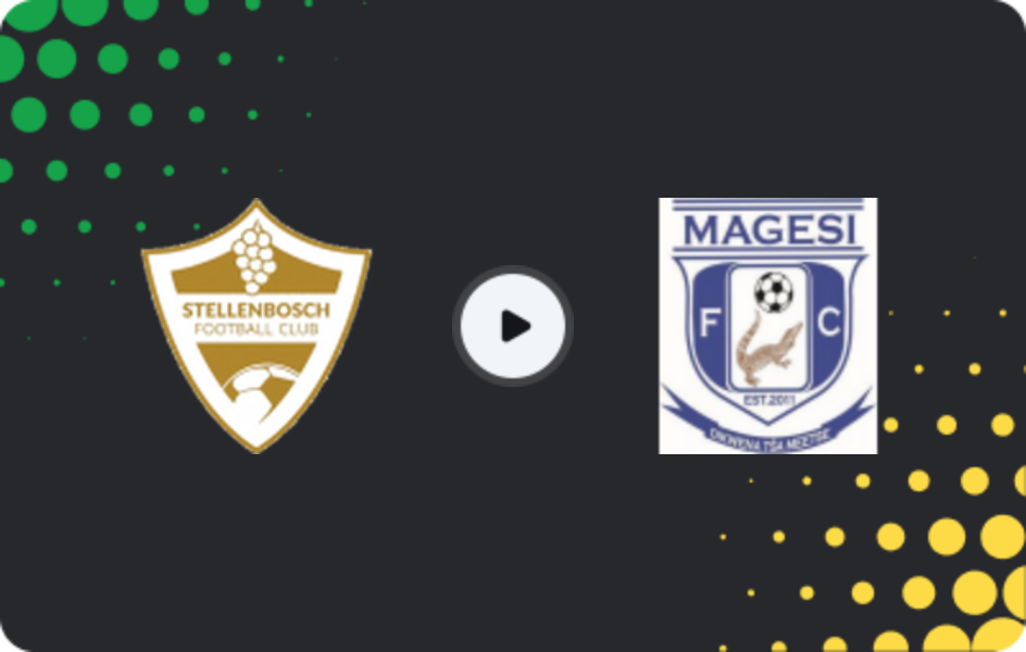 Where to watch Stellenbosch — Magesi, Premiership, 30.01.2026