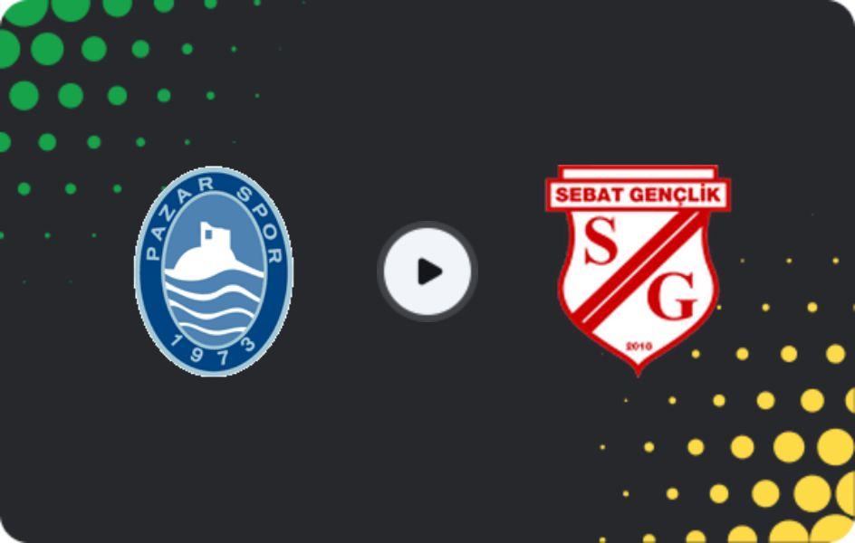 Where to watch Pazarspor — Sebat Gençlikspor, 3. Lig - Group 3, 31.01.2026