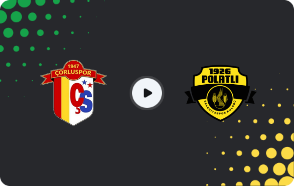 Where to watch Çorluspor 1947 — 1926 Polatlı Belediye, 3. Lig - Group 1, 01.02.2026