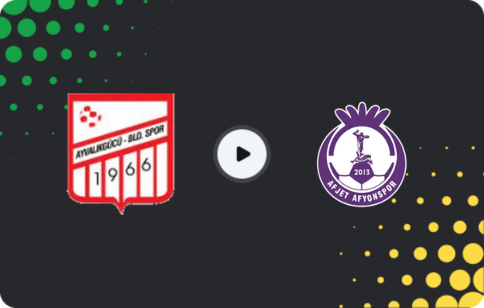 Where to watch Ayvalıkgücü Belediyespor — Afjet Afyonspor, 3. Lig - Group 4, 01.02.2026