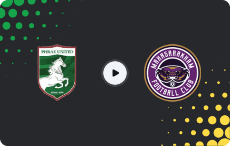 Where to watch Phrae United — Mahasarakham United, League 2, 01.02.2026