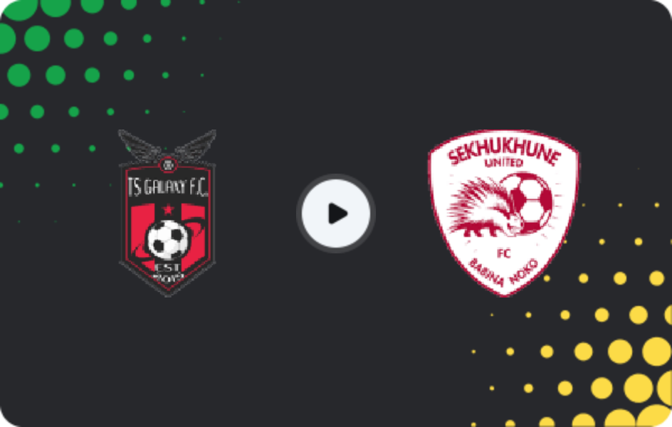 Where to watch TS Galaxy — Sekhukhune United, Premiership, 01.02.2026