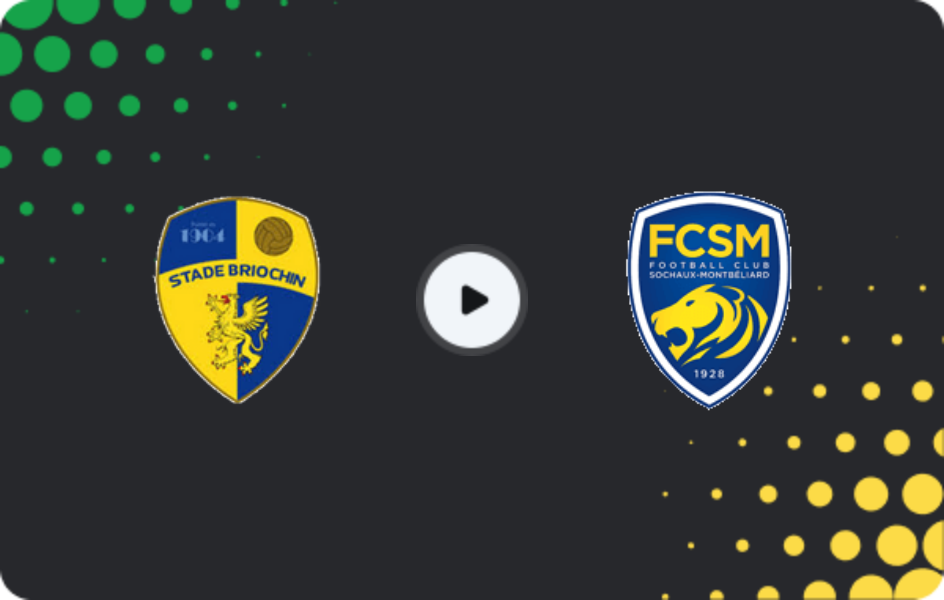 Where to watch Stade Briochin — Sochaux, Championnat National, 06.02.2026