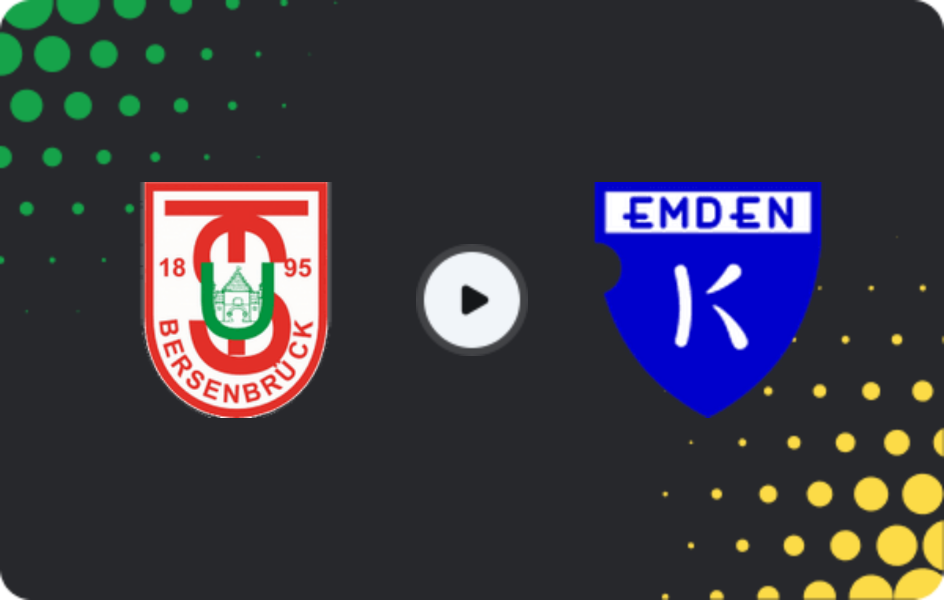 Where to watch Bersenbrück — Kickers Emden, Friendlies Clubs, 07.02.2026
