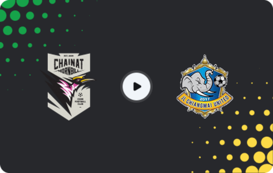Where to watch Chainat — Chiangmai United, League 2, 07.02.2026