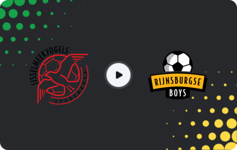 Where to watch Ijsselmeervogels — Rijnsburgse Boys, Tweede Divisie, 07.02.2026