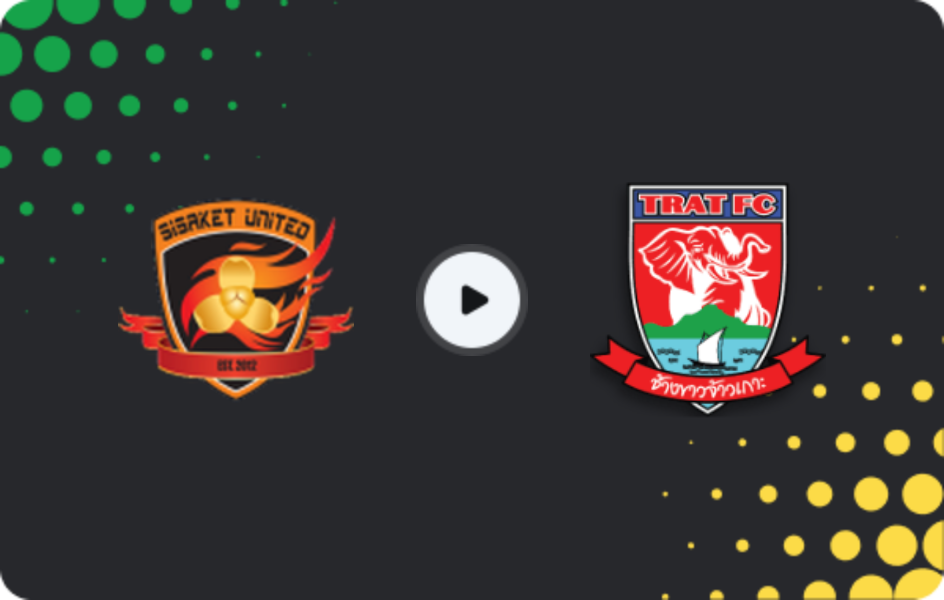 Where to watch Sisaket United — Trat FC, League 2, 08.02.2026