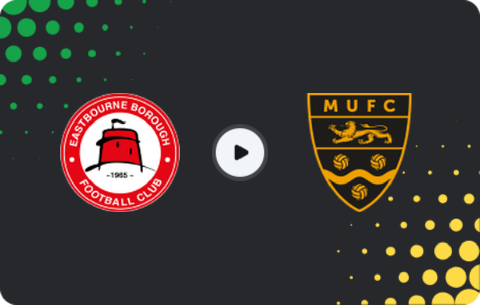 Where to watch Eastbourne Borough — Maidstone Utd, National League - South, 10.02.2026