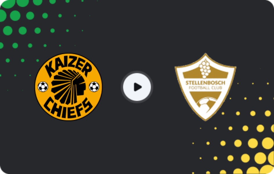 Where to watch Kaizer Chiefs — Stellenbosch, Premiership, 14.02.2026