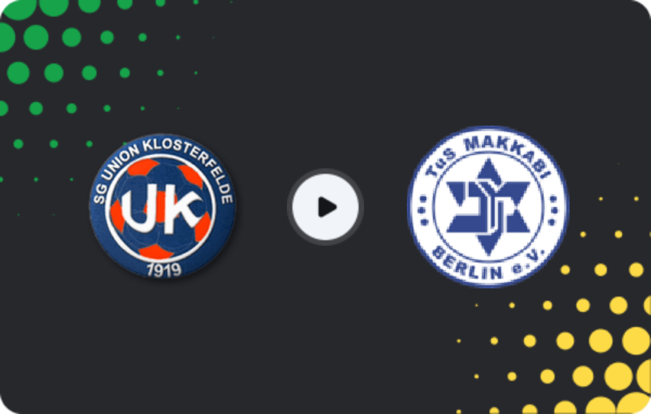 Where to watch Union Klosterfelde — Makkabi, NOFV-Oberliga Nord, 15.02.2026