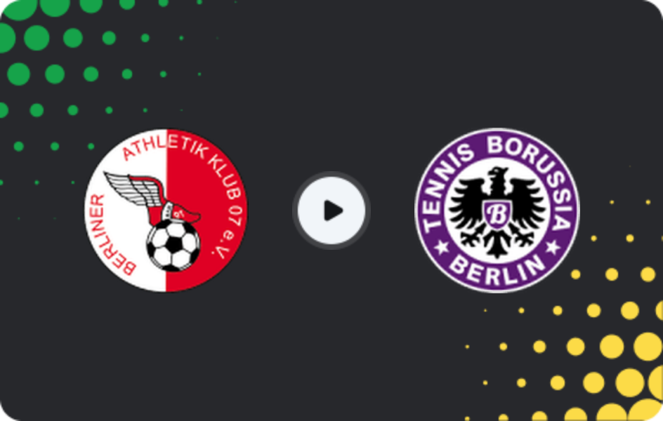 Where to watch BAK '07 — Tennis Borussia, NOFV-Oberliga Nord, 15.02.2026
