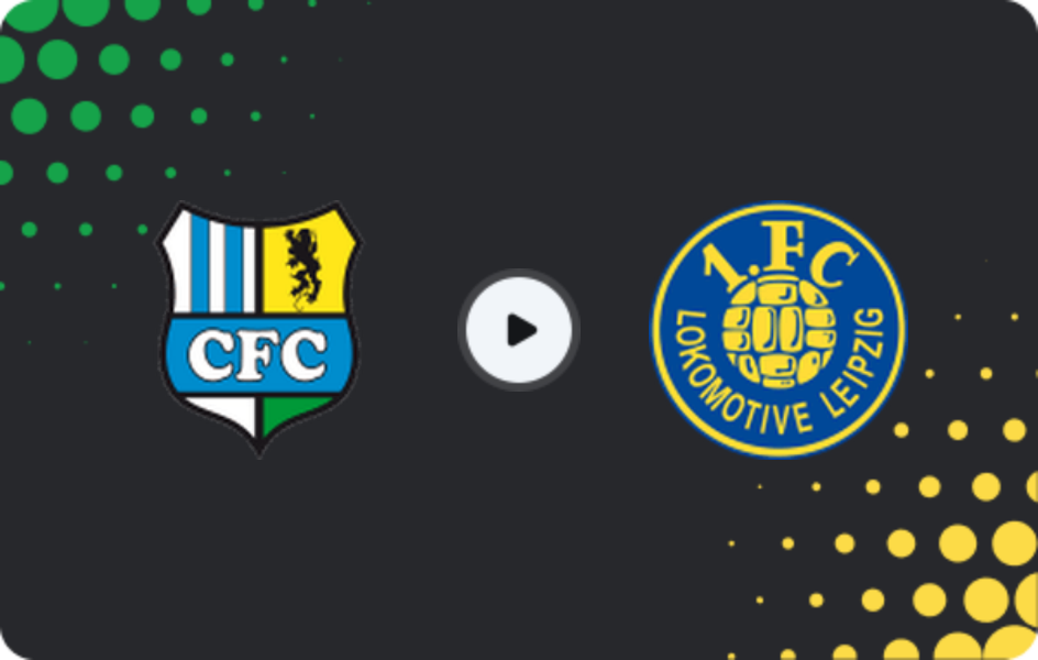 Where to watch Chemnitzer FC — Lokomotive Leipzig, Regionalliga - Nordost, 15.02.2026