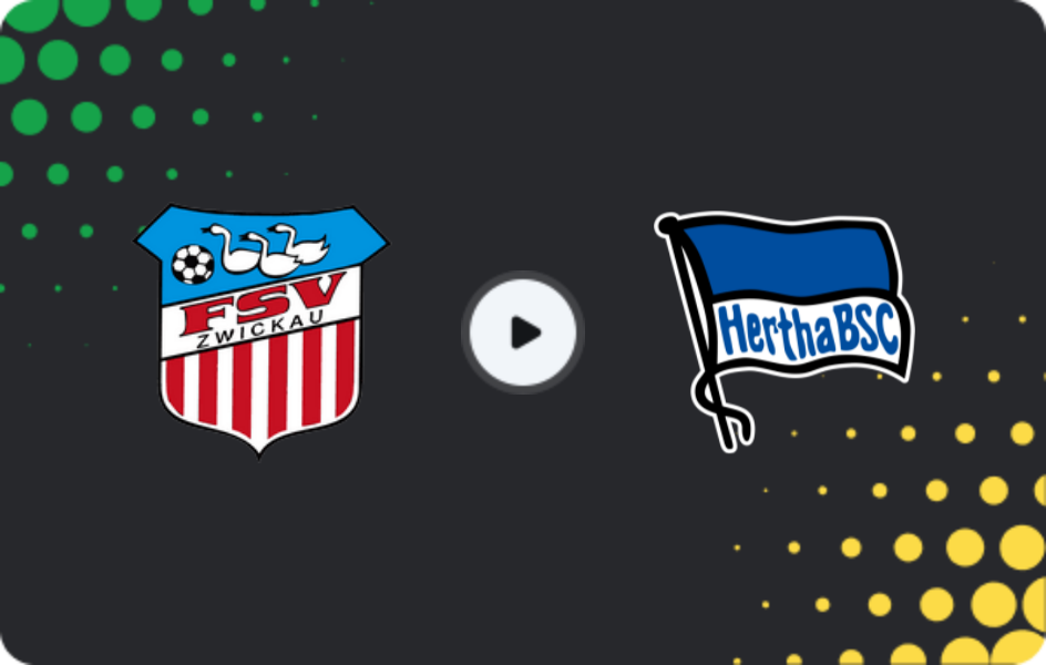 Where to watch FSV Zwickau — Hertha II, Regionalliga - Nordost, 15.02.2026