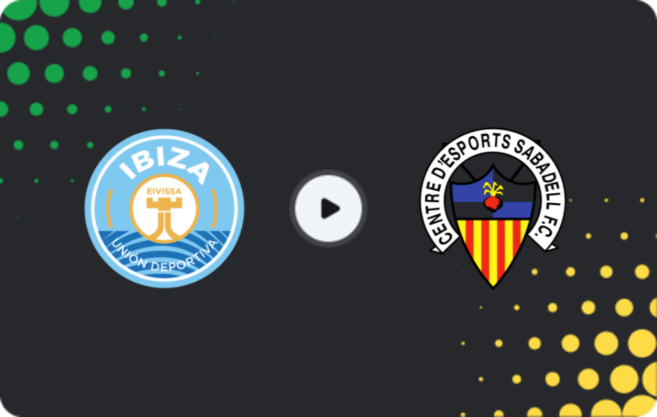 Where to watch Ibiza — Sabadell, Primera Federación – Group 2, 15.02.2026