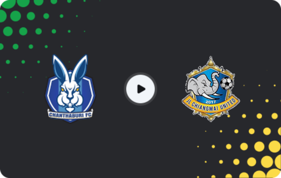 Where to watch Chanthaburi — Chiangmai United, League 2, 17.02.2026