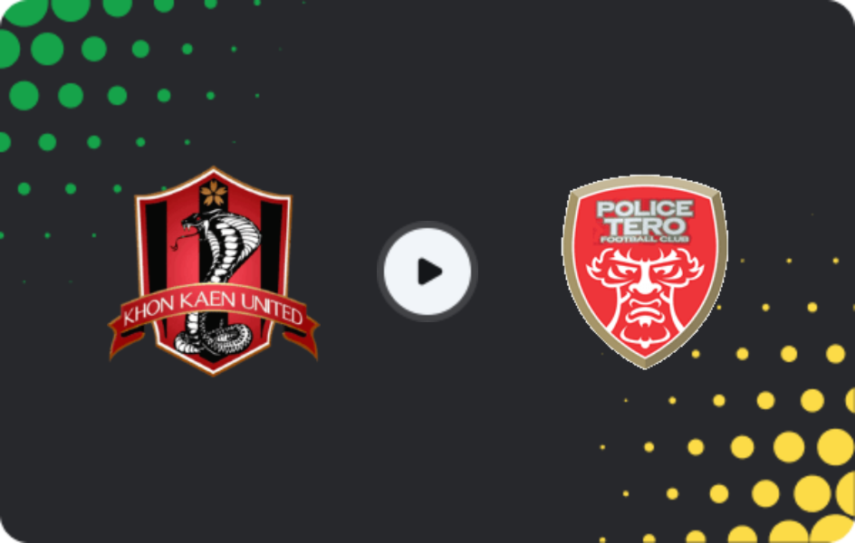 Where to watch Khon Kaen United — Police Tero, League 2, 21.02.2026