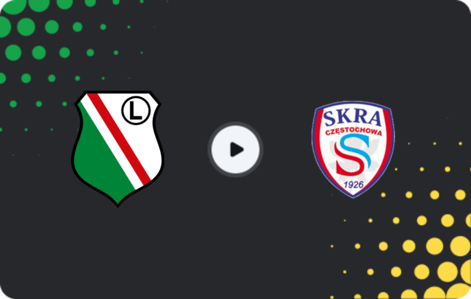 Where to watch Legia Warszawa II — SKRA Częstochowa, Friendlies Clubs, 21.02.2026